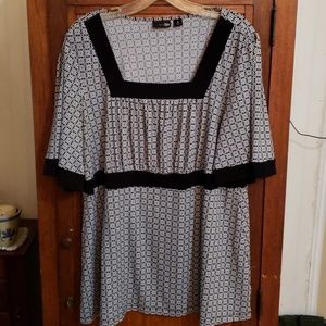 Black and White Dress Top